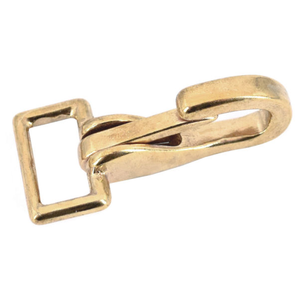 Feder-Karabinerhaken für 20 mm | MESSING massiv Feder-Karabinerhaken für 20 mm | MESSING massiv