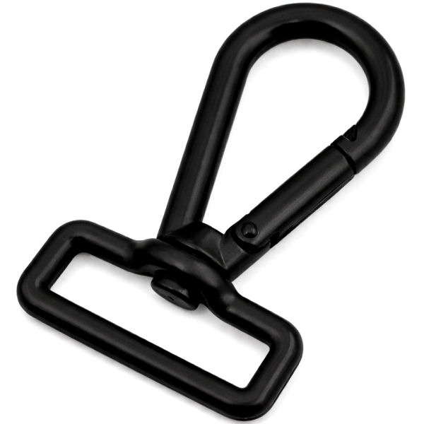 STAHL-Karabinerhaken für 40 mm | schwarz