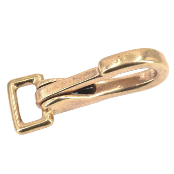 Feder-Karabinerhaken für 16 mm | MESSING massiv Feder-Karabinerhaken für 16 mm | MESSING massiv