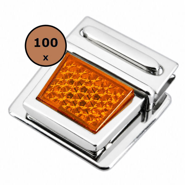 100 x Reflektor-Steckschloss 48mm | orange