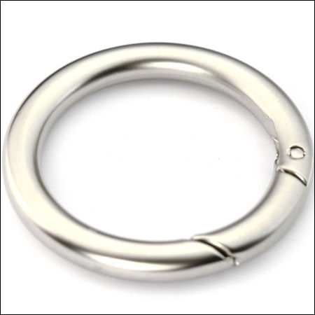 Karabiner-Ring, 40 mm, nickel matt