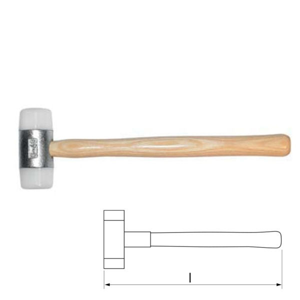 Schonhammer für Locheisen - Kopf 27 mm