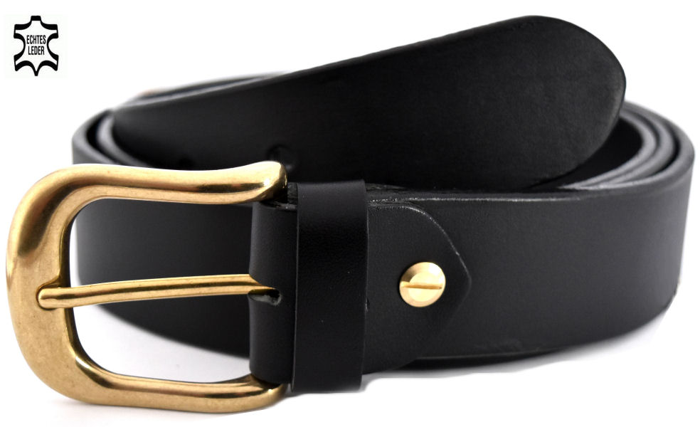GL-8086-35-sz-600-G-rtel-Echt-Leder-Germany-35-mm-schwarz Gürtel ECHT LEDER - 3,5 cm