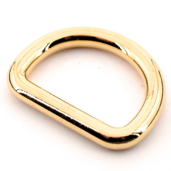DESIGN D-Ring 40 mm, gold poliert