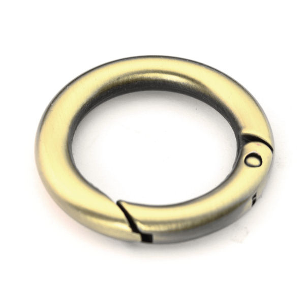 Karabiner-Ring, 25 mm, altmessing