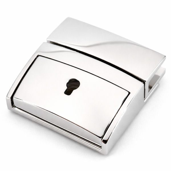 Steckschloss, massiv 42x41 mm | nickel poliert