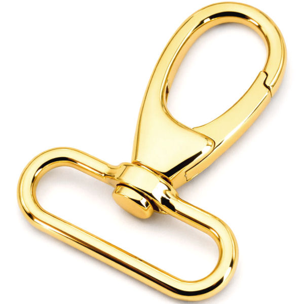 DESIGN-Karabinerhaken für 40 mm| gold poliert