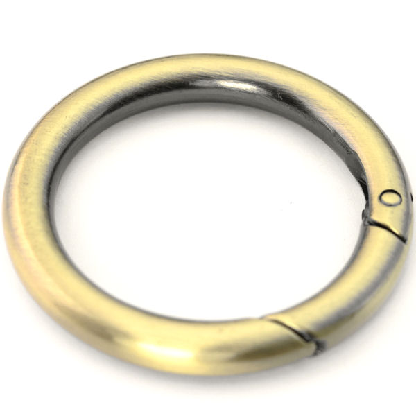 Karabiner-Ring, 40 mm, altmessing