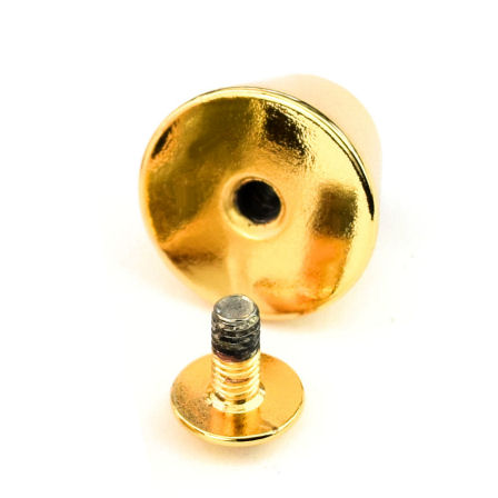DESIGN-Bodengleiter, gold poliert,  Ø 16 mm