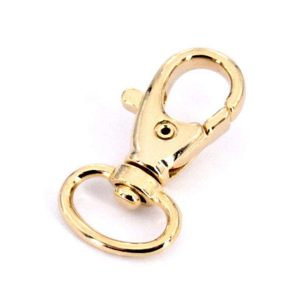 Taschen-Karabinerhaken für 15 mm | gold pol. Taschen-Karabinerhaken für 15 mm | gold pol.