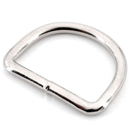 D-Ring, geschweisst, vernickelt, für 30 mm